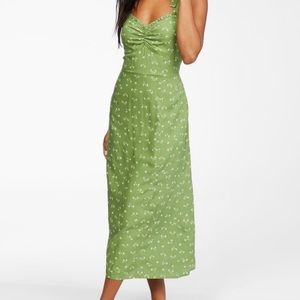 Green Floral MIDI Sundress